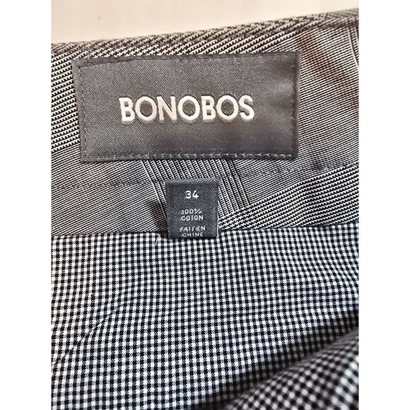 Bonobos Gray Hounds tooth Cotton Mens Shorts 8" Inseam size 34 - Picture 4 of 13